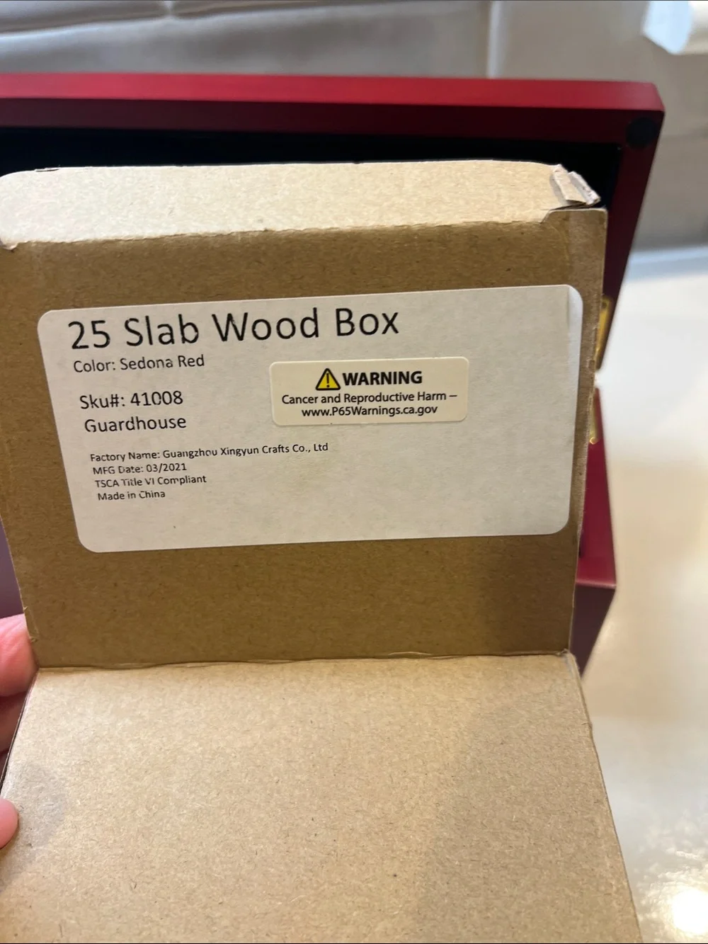 Coin Slab Wooden Storage Box with 25 Foam Slots - New Never Used!